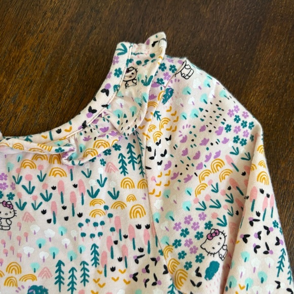 2022 Tea Collection x Hello Kitty & Friends Sanrio Yellow LS A Line Dress Size 3 - Picture 4 of 10